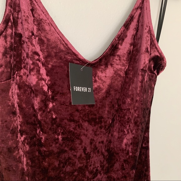 Maroon/Deep Purple Velvet Dress from Forever 21 - Picture 4 of 5